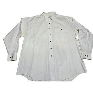 CC Filson White Button Down Shirt Men's XL Cotton Workwear‎ Casual